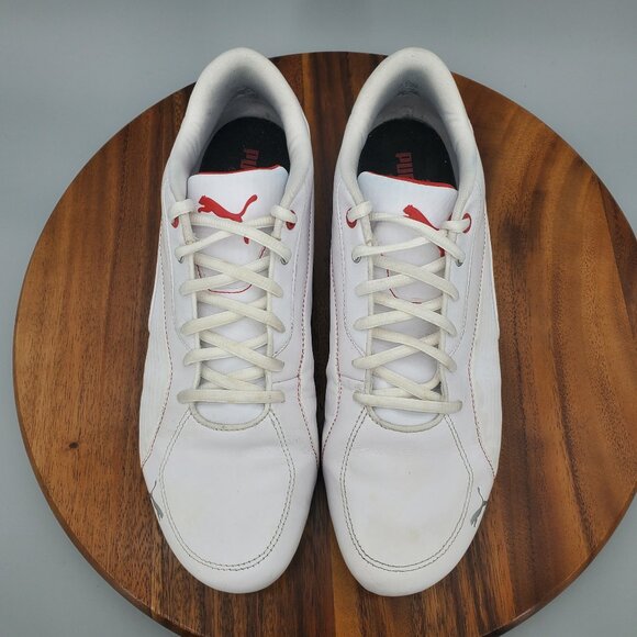 Puma Drift Cat 5 Shoes Men\'s 11 White Leather Lace Up Low Top Driving Sneakers main image 4